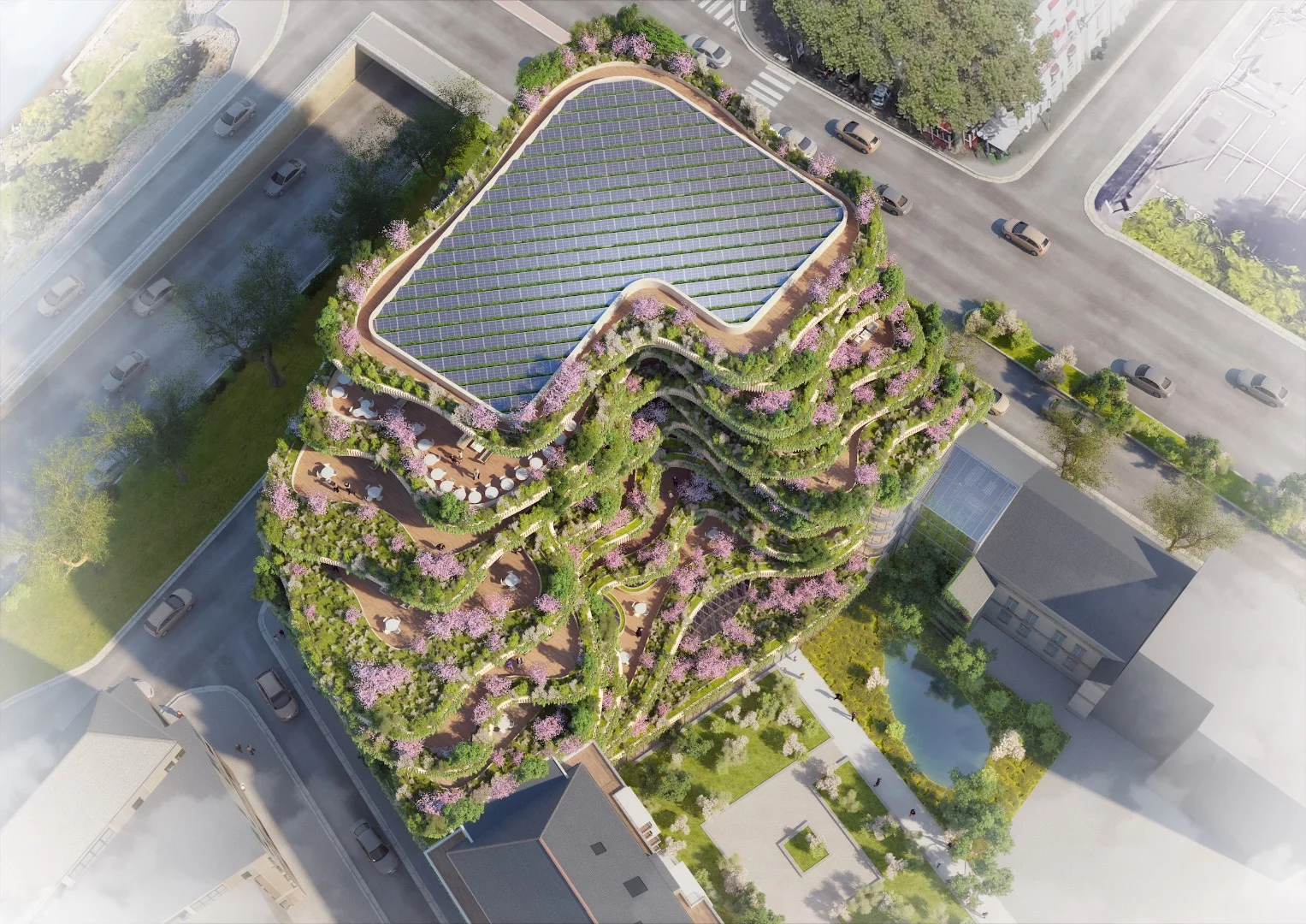 Arboricole would be topped by a huge solar power array