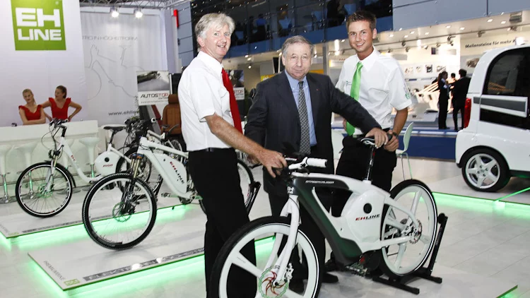 Jean Todt, President of the FIA and former Ferrari CEO, Jean Todt visits the EH Line stand.