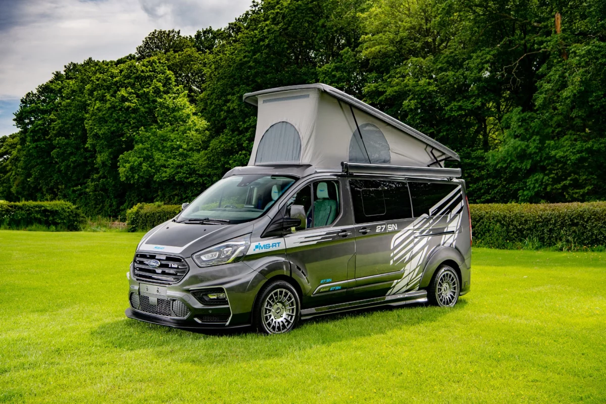 Sporty exterior, luxury interior for this Ford Transit Custom campervan conversion