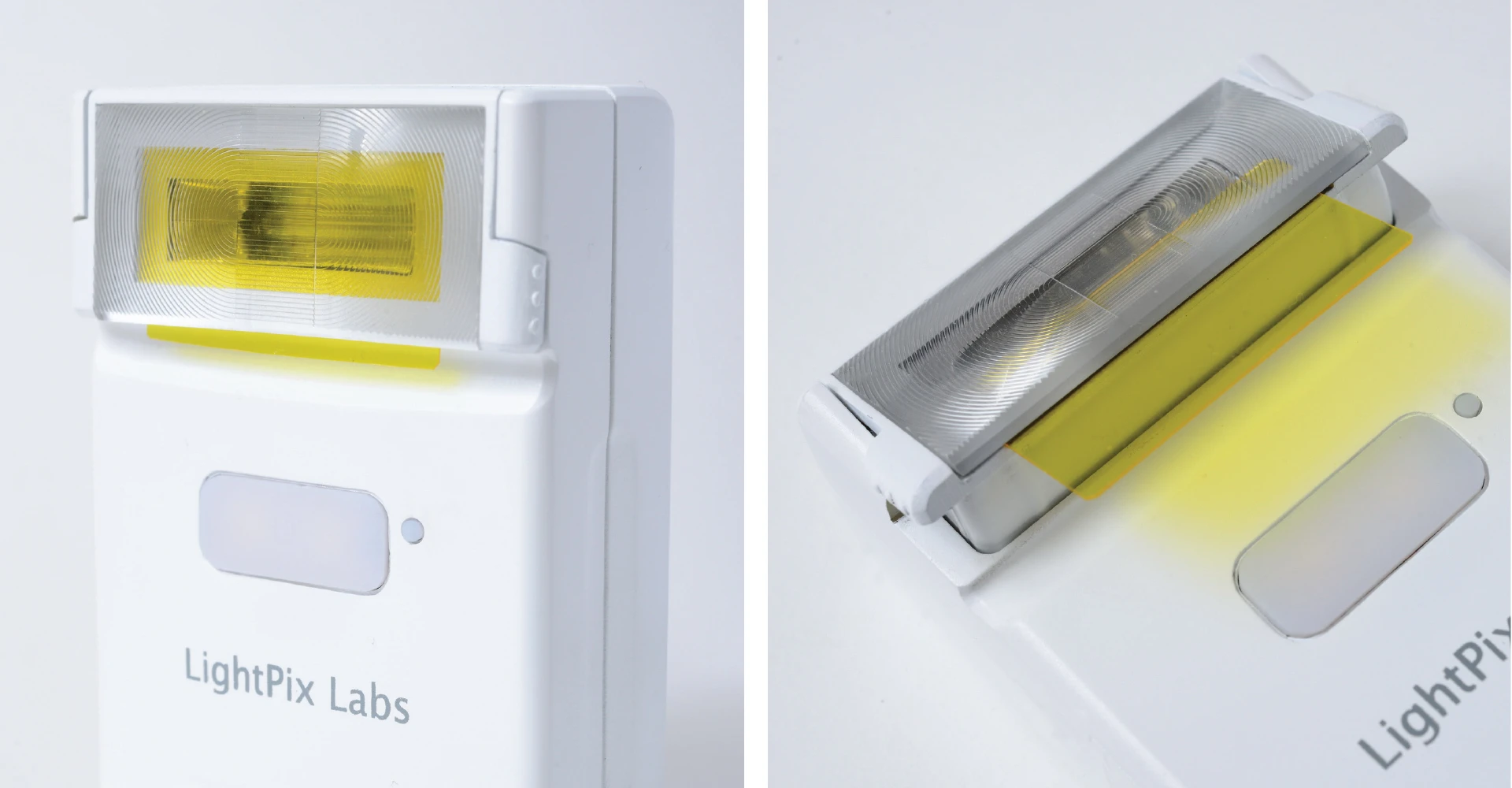 The FlashQ Q20 flash unit has a built-in gel holder