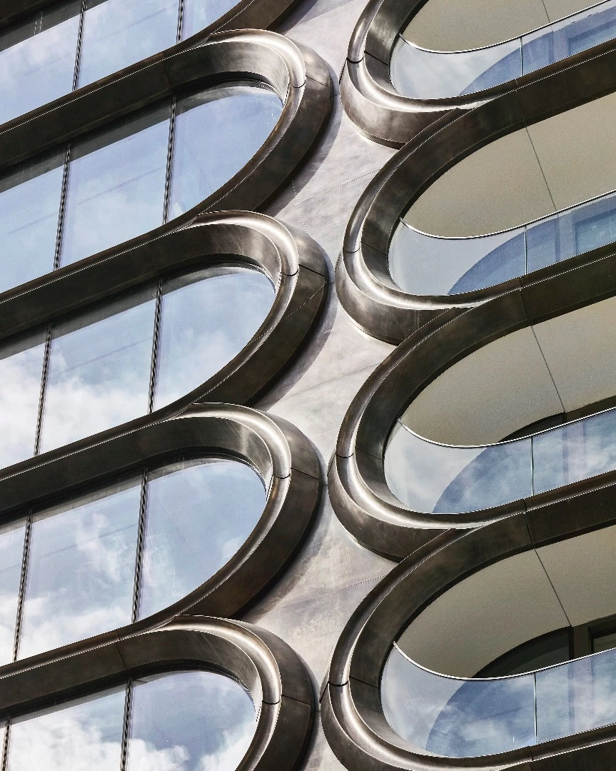 520 West 28th Street's facade features hand-polished steel