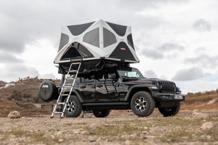The Fjordsen Beyond X Large looks and sizes larger than the Jeep Wrangler's entire passenger/cargo interior