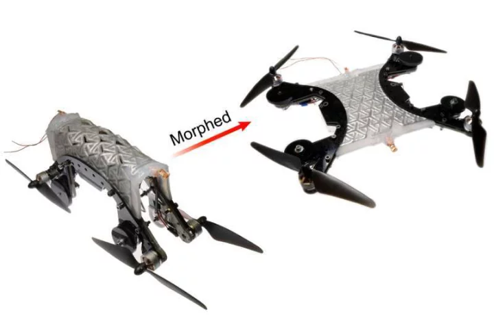 A new soft robot can morph from a driving vehicle to a flying drone, and back again