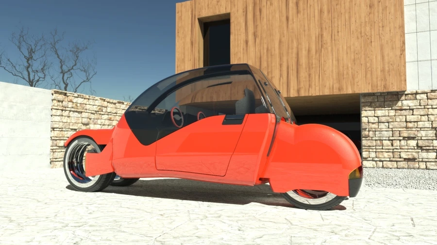 The Lane Splitter concept takes the form of a buggy-like vehicle when in car-mode