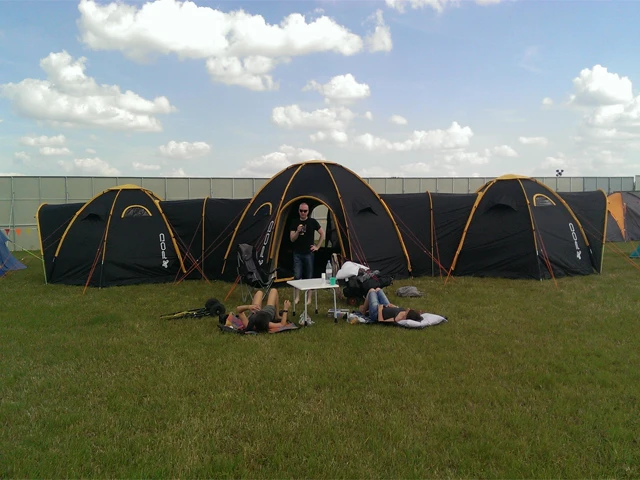 POD Tents come in four- and eight-person sizes
