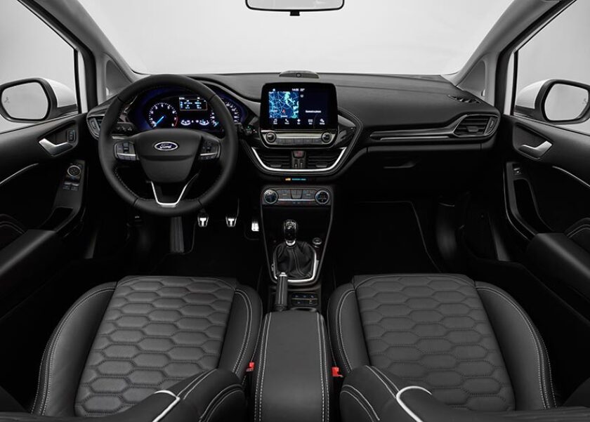 Behind the wheel of the Ford Fiesta Vignale, with its special leather trim