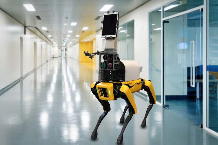 Dr Spot now carries a number of cameras designed to remotely measure a patient's vital signs