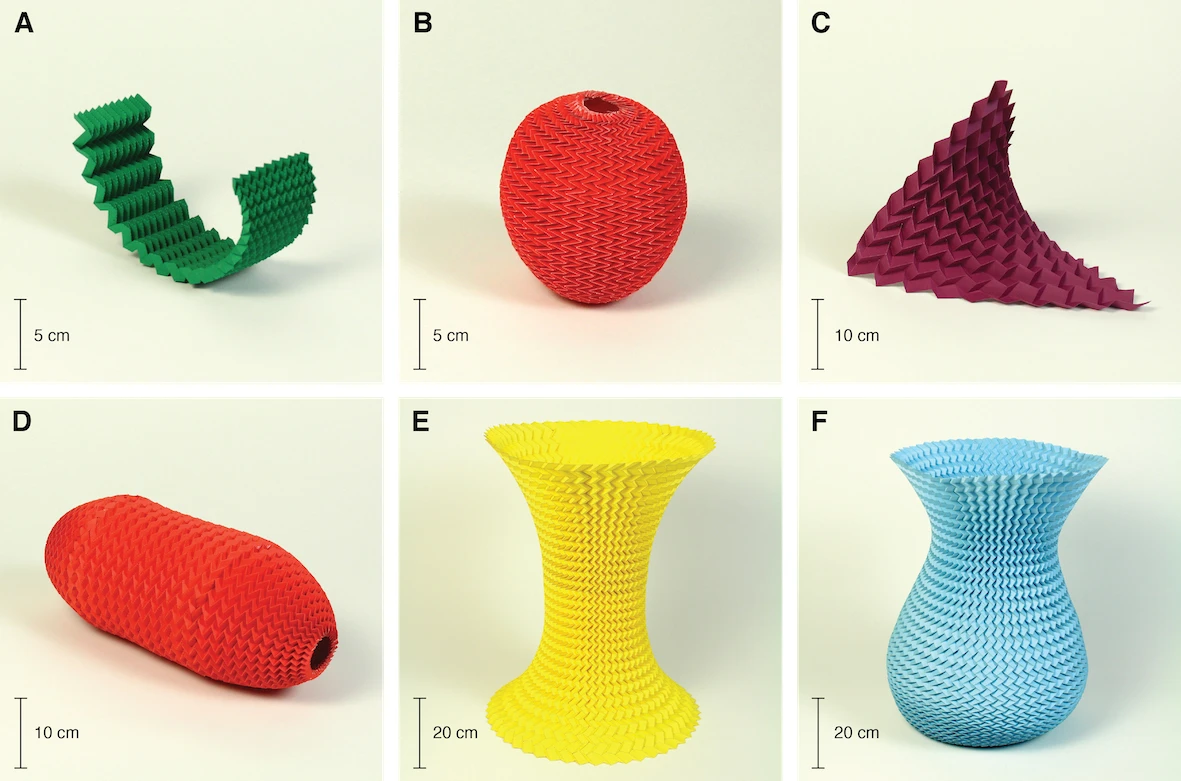 The Miura-ori fold can be used to create a variety of objects
