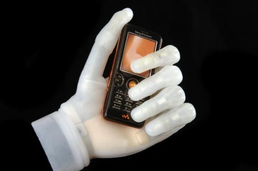 The iLimb hand, from Touch Bionics, demonstrating a power grip.