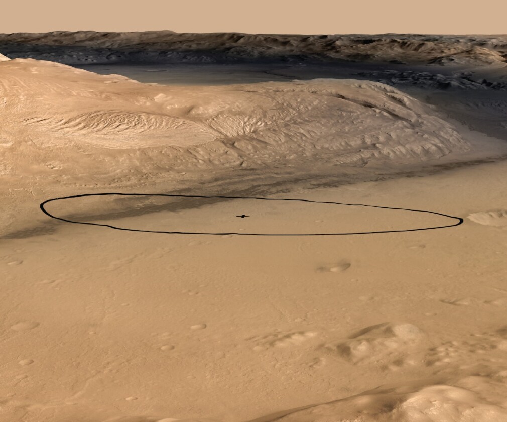 Ellipse of Curiosity's designated landing area
