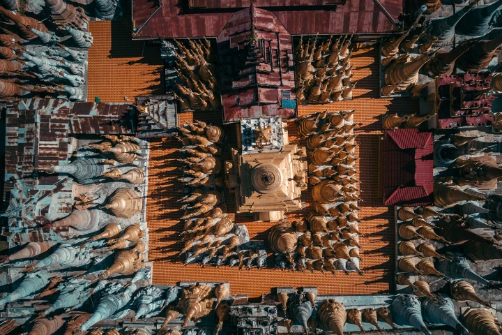 Temples in Myanmar. (Credit: Dimitar Karanikolov / Behance CC BY-NC-ND 4.0)