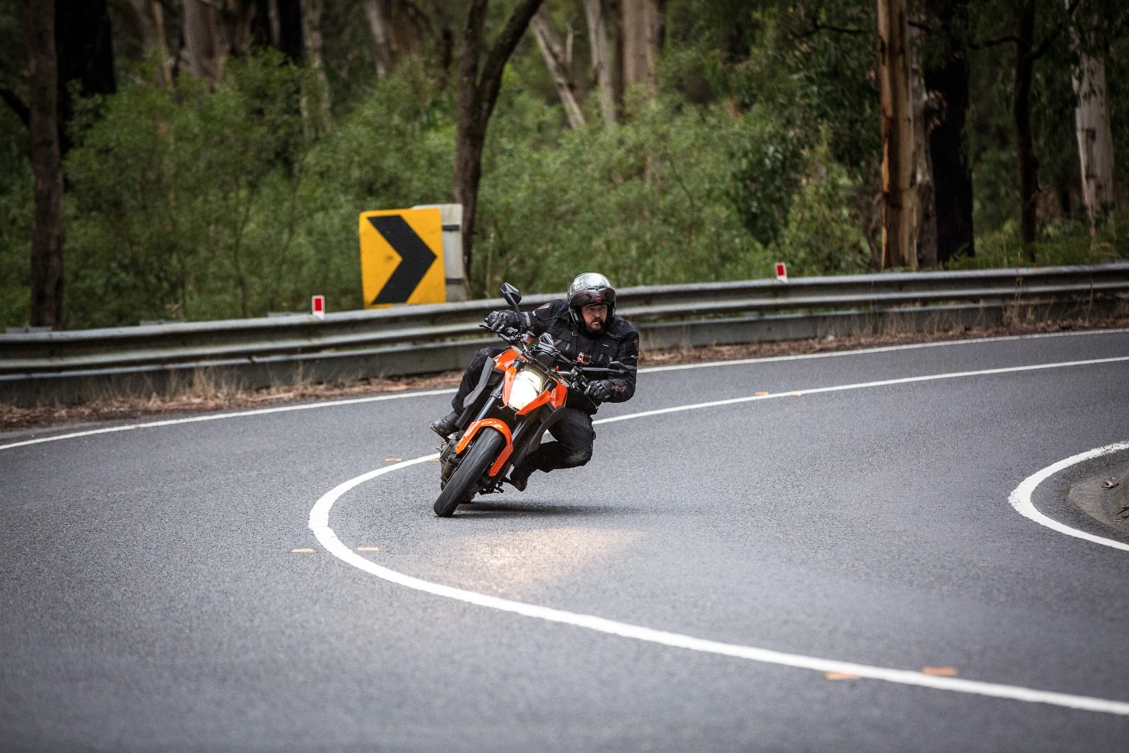 The KTM 1290 Super Duke R would be the nakedbike of choice for track day work