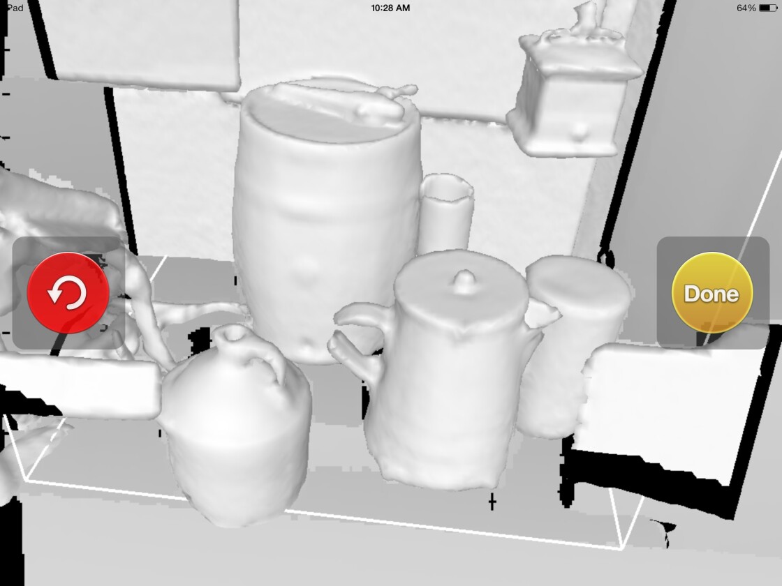Filled-in models of museum artifacts made of various materials (Image: Occipital)