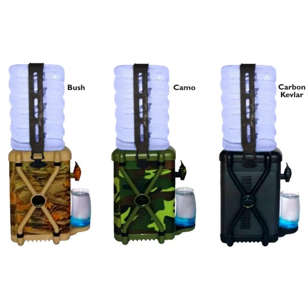 The cooler comes in three different designs: Bush, Camo and Carbon Kevlar