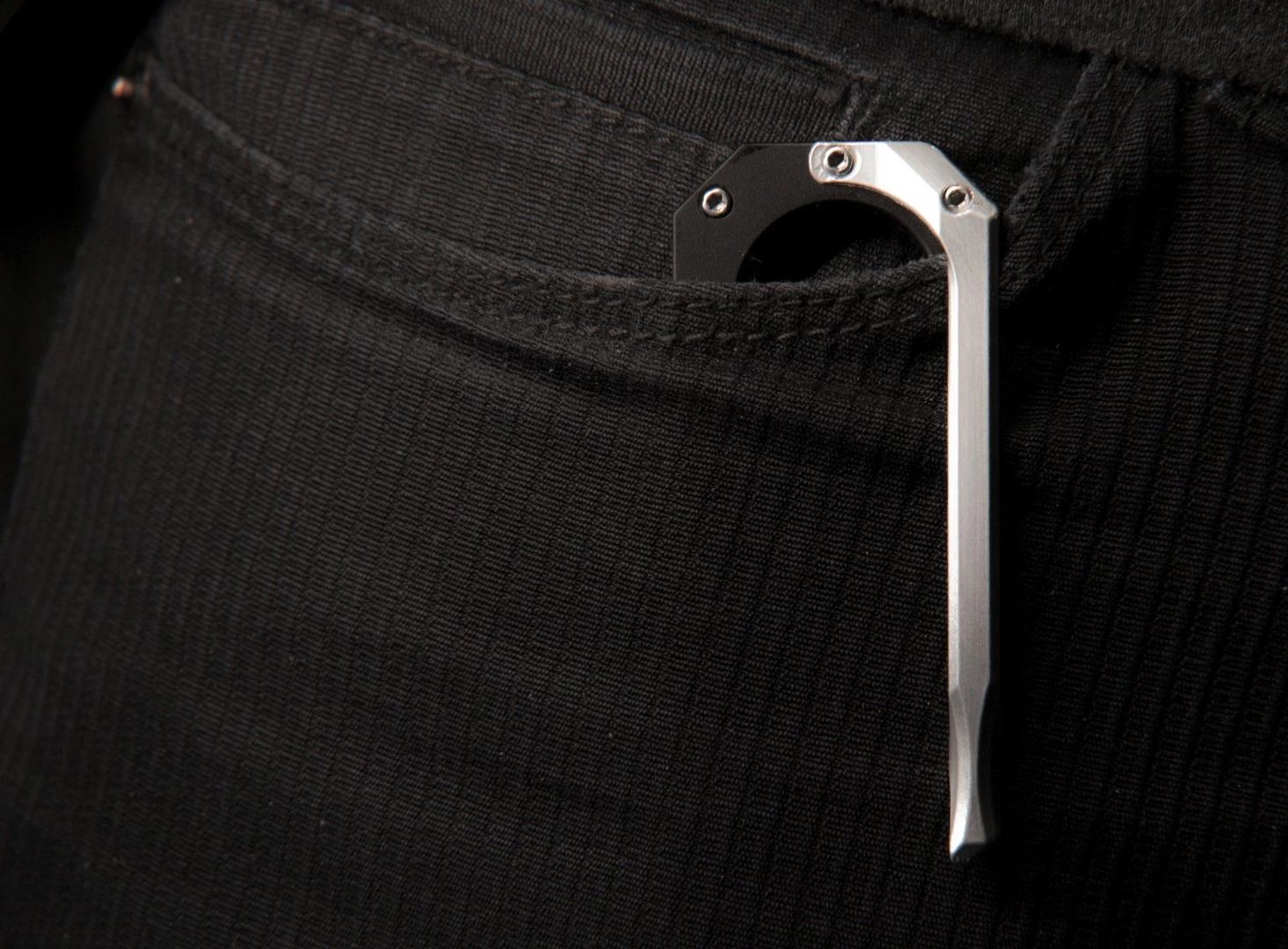 The Maker Knife features belt/pocket clip