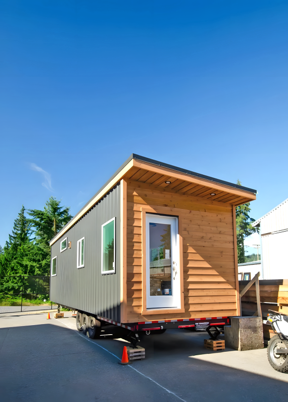 Extra-wide tiny house delivers apartment-style living on one level