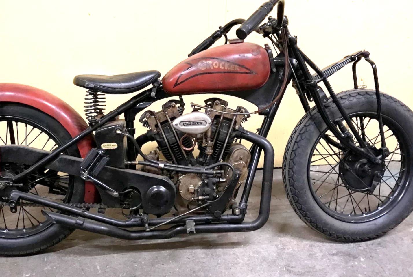 We suspect there's something we don't know about this bike as it was bid to just US$37,000 and is reported to be one of the original 1929 Indian 101 Scouts with a Crocker OHV conversion. Even Scouts with replica Crocker heads have sold for more at auction, and this is purported to be the genuine article. Not enough info for an informed commentary - sorry.