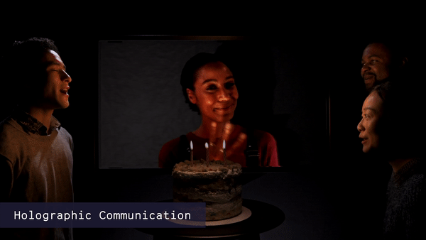Potential uses for the Looking Glass lightfield technology include holographic communications