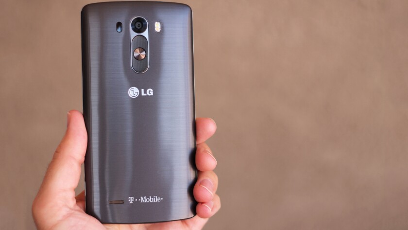At a glance, the G3 might look like a metallic phone, but it's actually plastic – with a metallic film on top