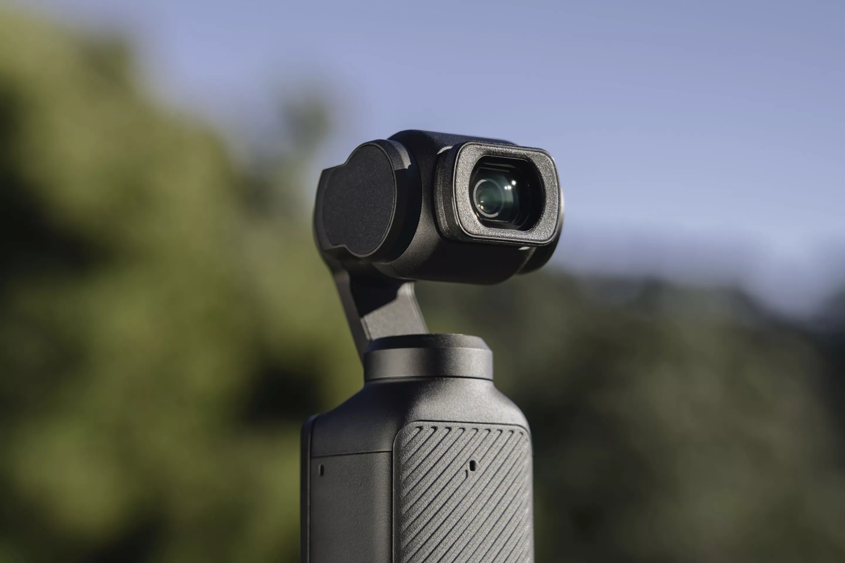 The Osmo Pocket 3 can be had with a magnetic wide-angle-lens attachment that expands the field of view to 108 degrees