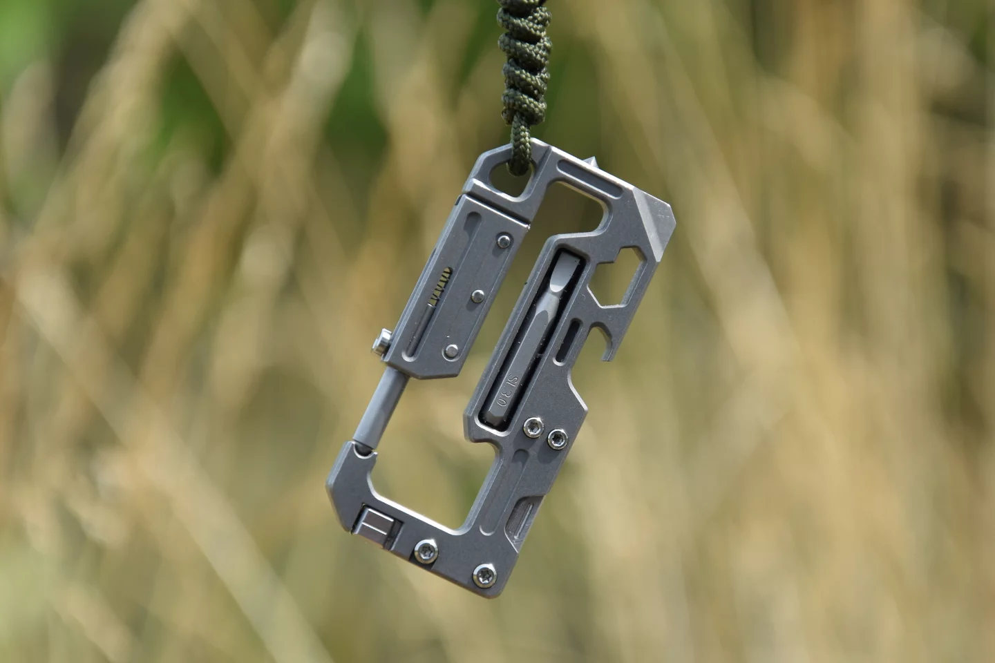 The Multi-Kit all folded down and hanging from a lanyard