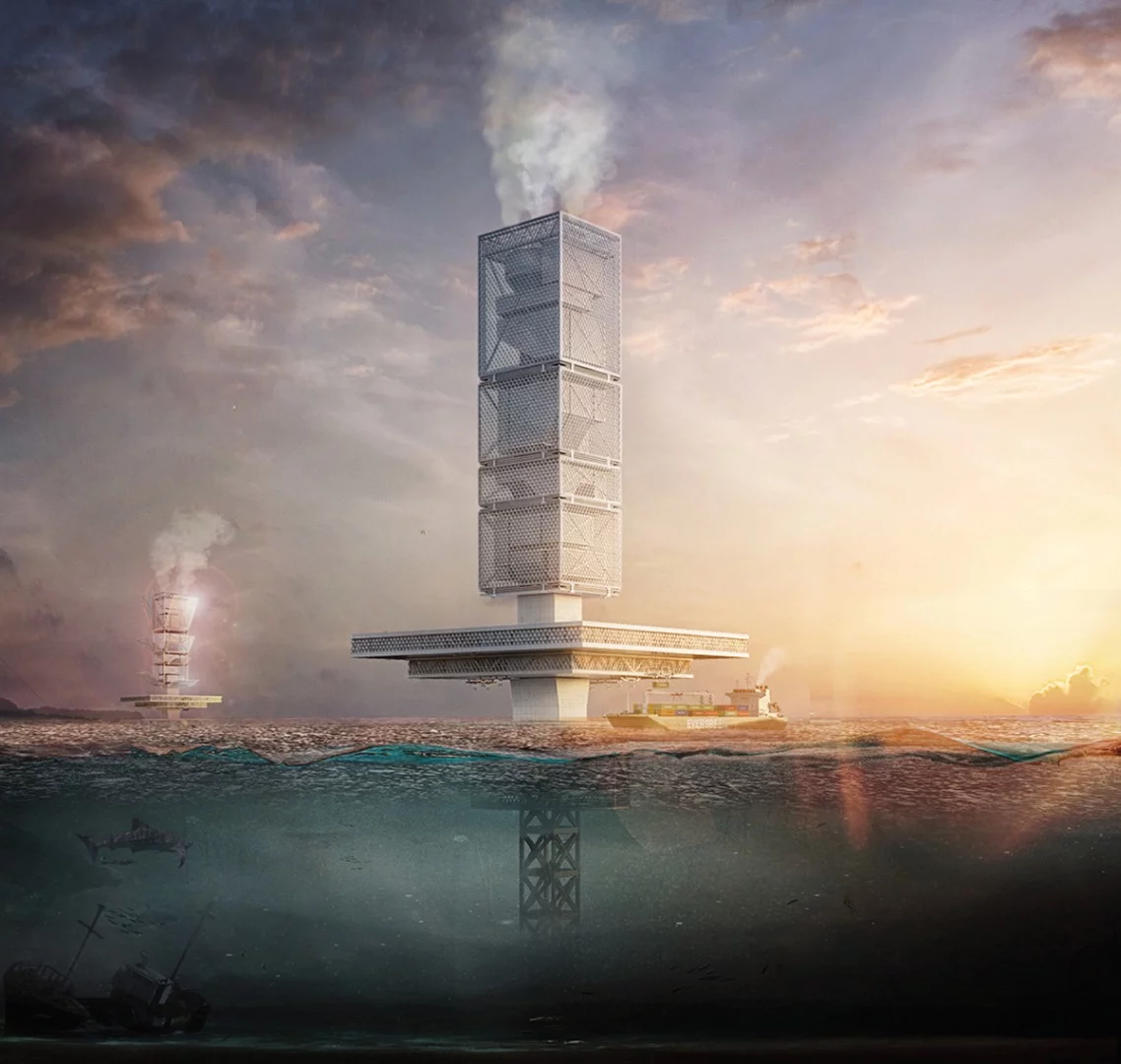 Filtration Skyscraper, by Honglin Li, would filter the plastic found in the sea