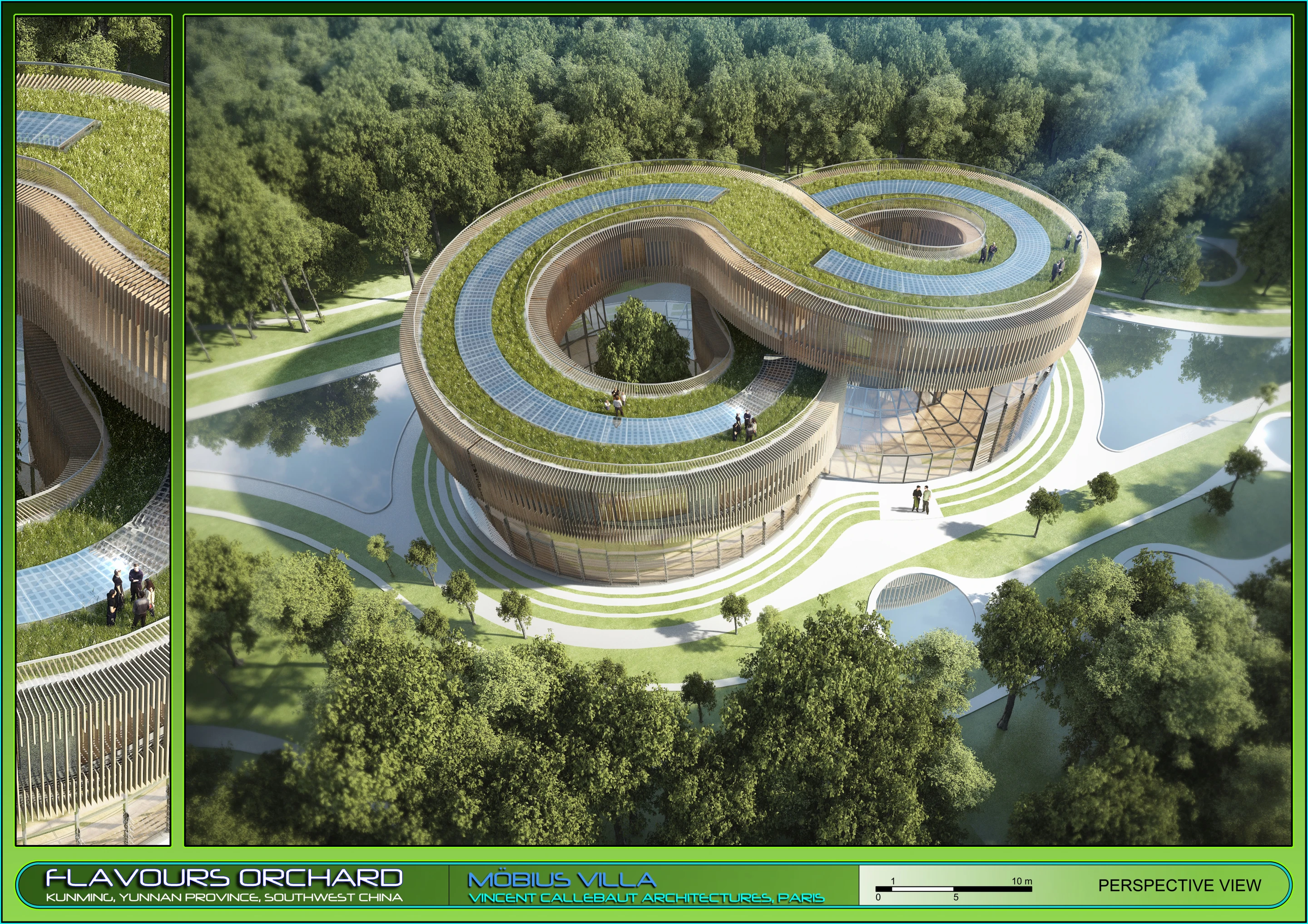 Mobius Villa main birds-eye view (Image: Vincent Callebaut Architectures)