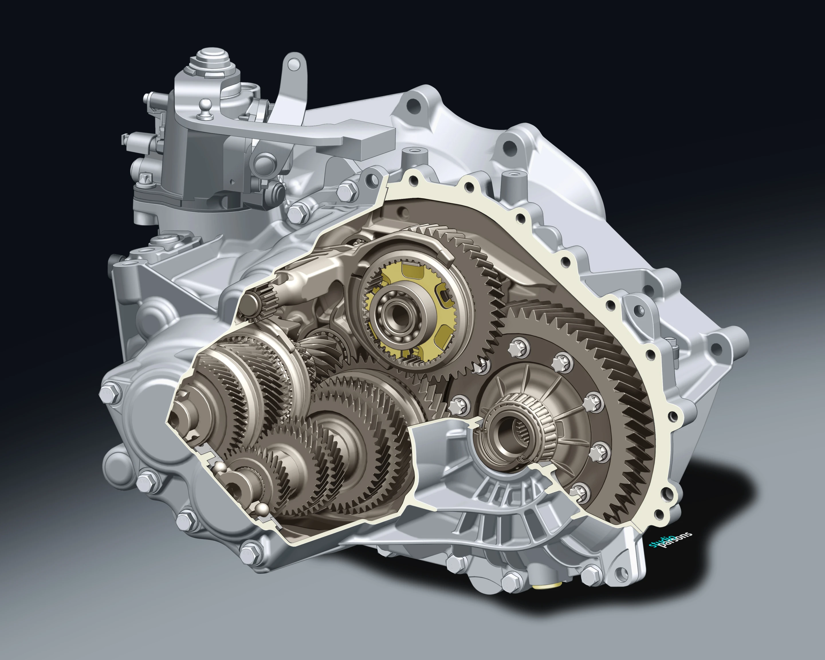 The Corsa's compact six-speed manual gearbox