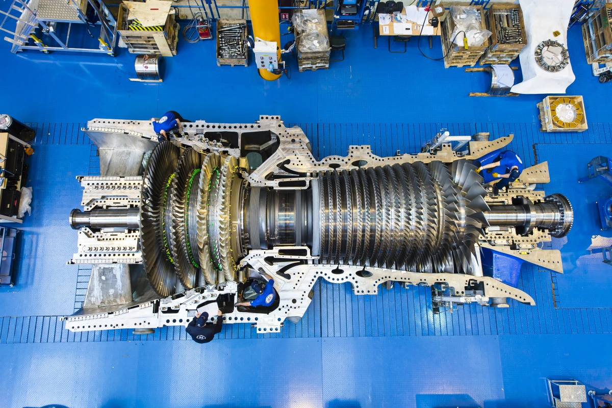 Inside the 9HA Harriet gas turbine
