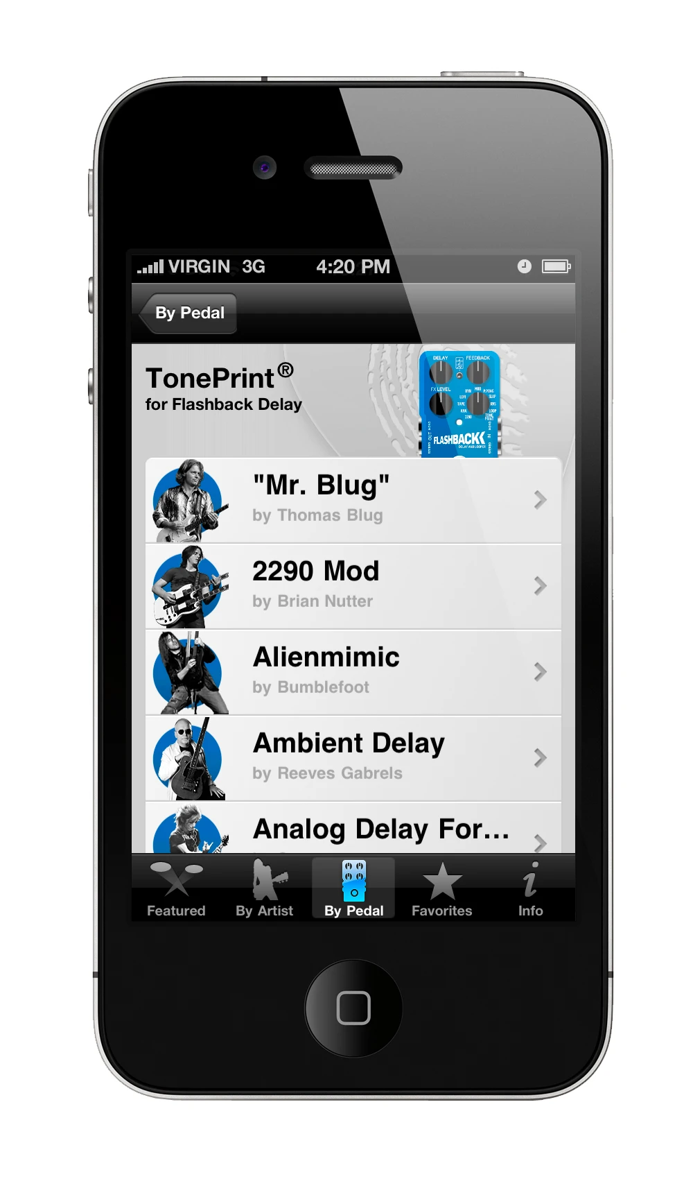TonePrints can be browsed by pedal, contributing artist or date added, with new arrivals being added all the time