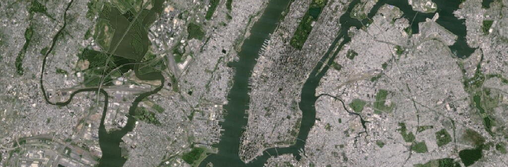 These new images bring structures and features on the Earth's surface into considerably sharper focus, as demonstrated by photos of New York City (use right arrow to see updated shot