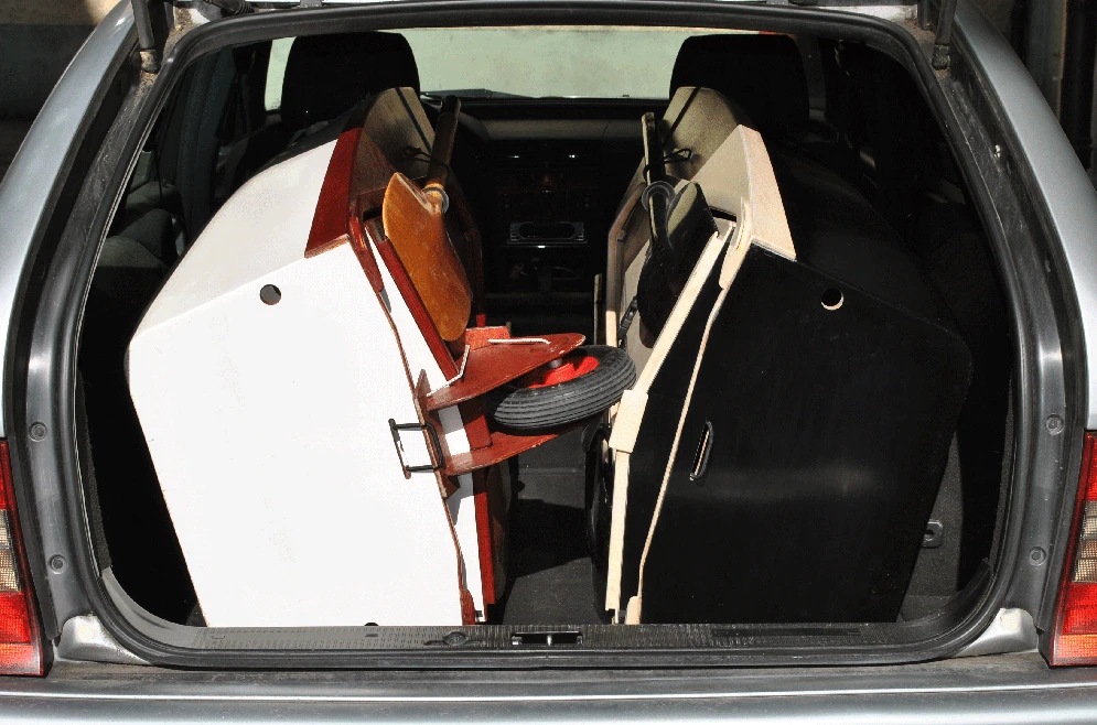 Packed up in the trunk