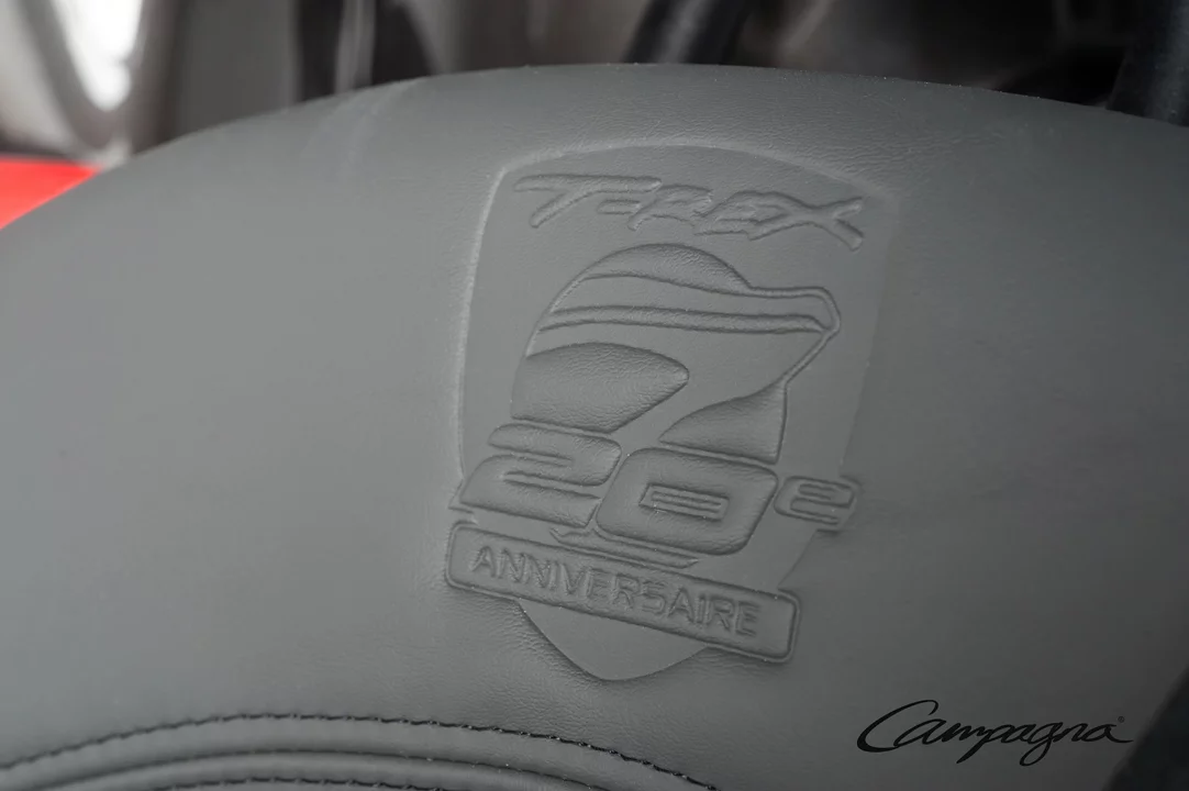 The 20th Anniversary Limited Edition T-REX features grey leather seats
