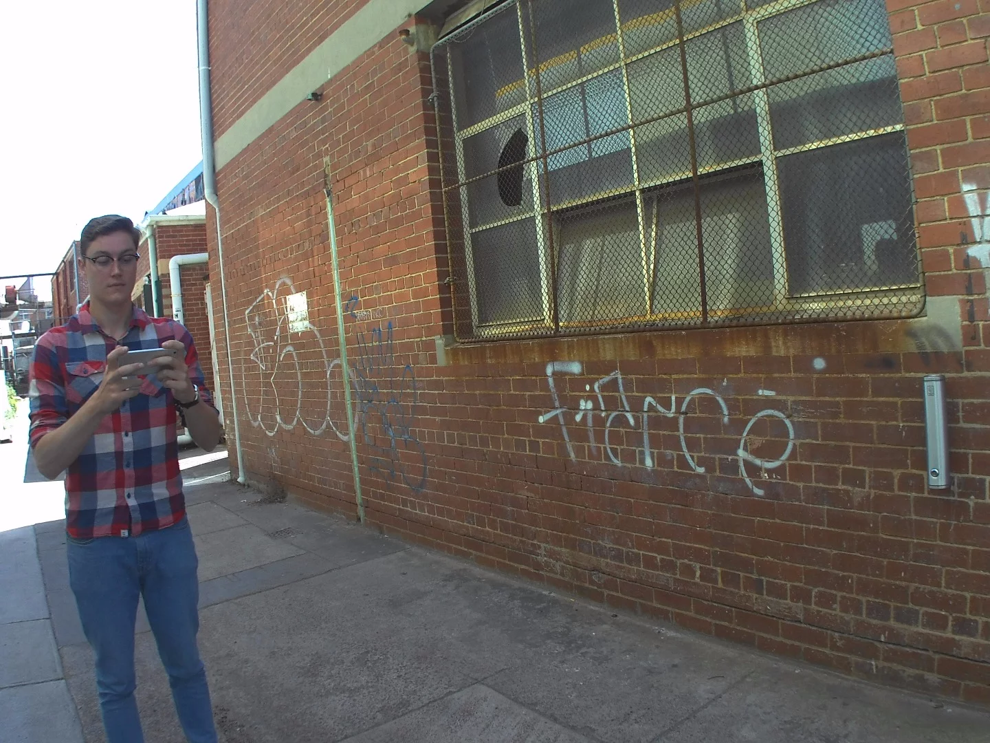 A selfie taken with the camera on the Moment