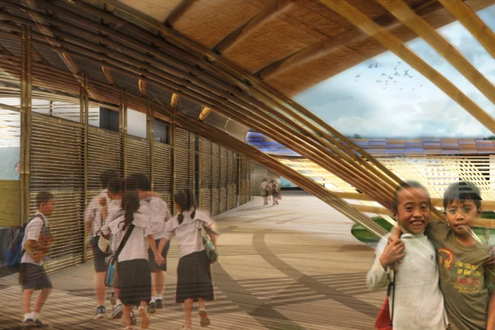Californian studio MAT-TER has produced a concept for a typhoon-resistant school in the Philippines, to be built later this year (Image: MAT-TER)