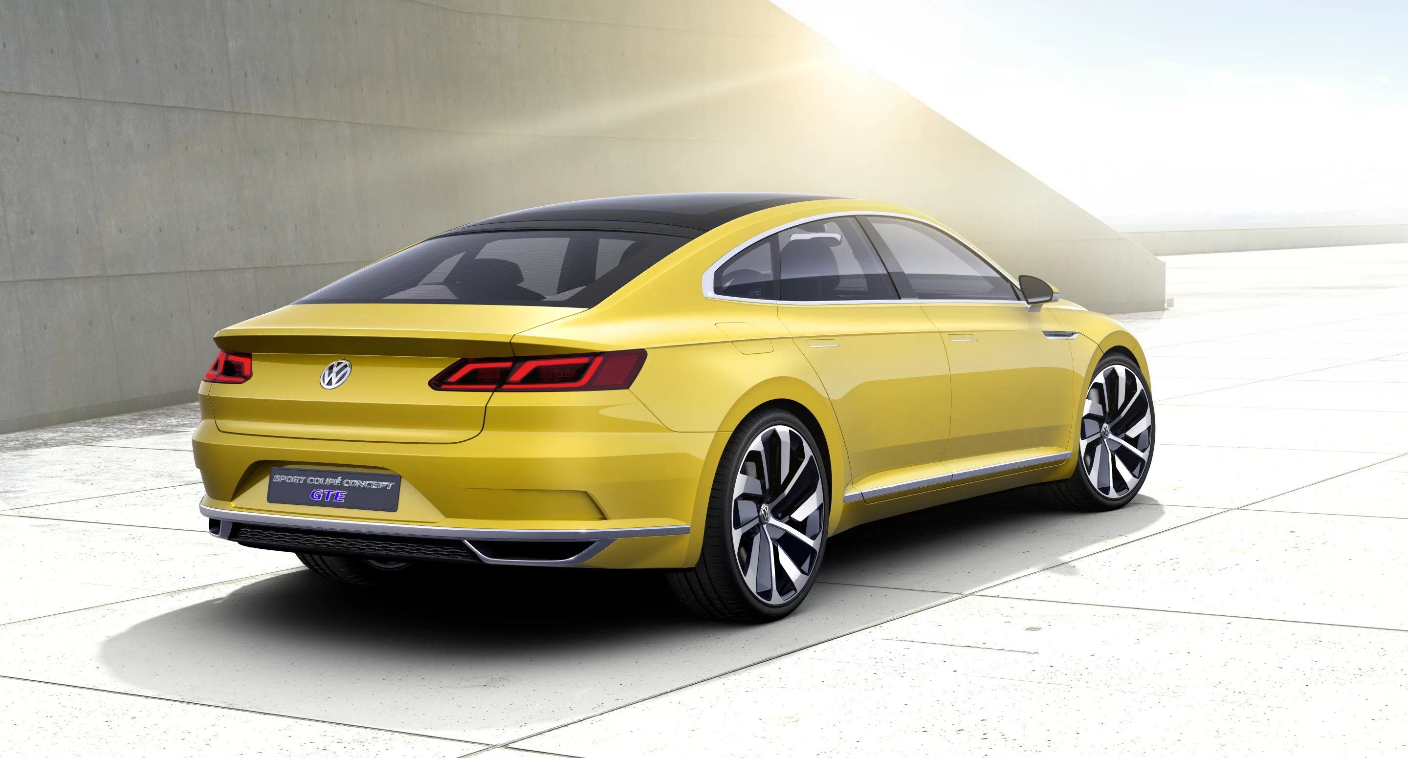 The Sport Coupe Concept GTE is nicely proportioned from the rear 3/4 view