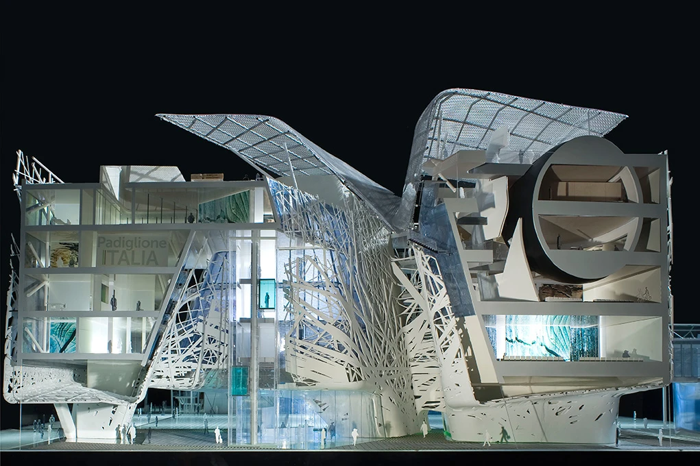 The unique pavilion will be made from a special air-purifying cement that will stretch over 9000 square meters (96, 875 sq ft