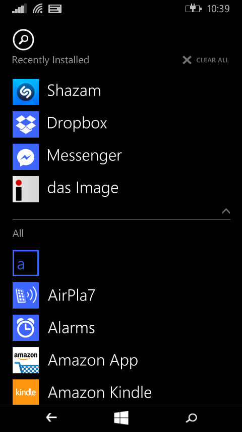 All apps now displays new installs at the top