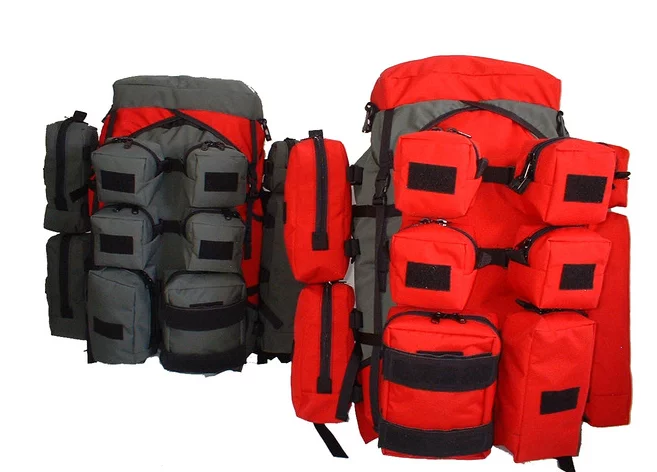 A main backpack with 10 additional pouches