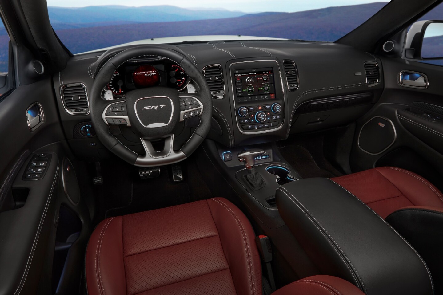 The Durango SRT includes an SRT performance steering wheel