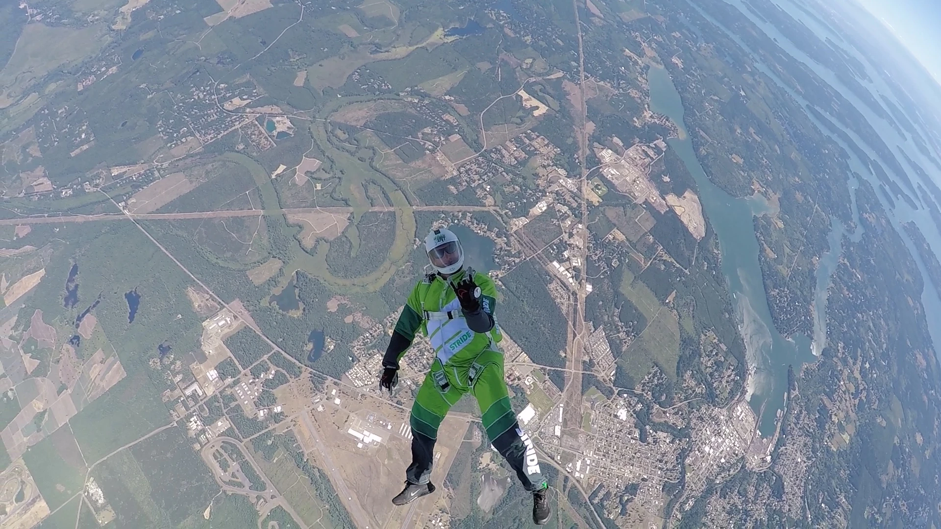 Luke Aiken during a training jump
