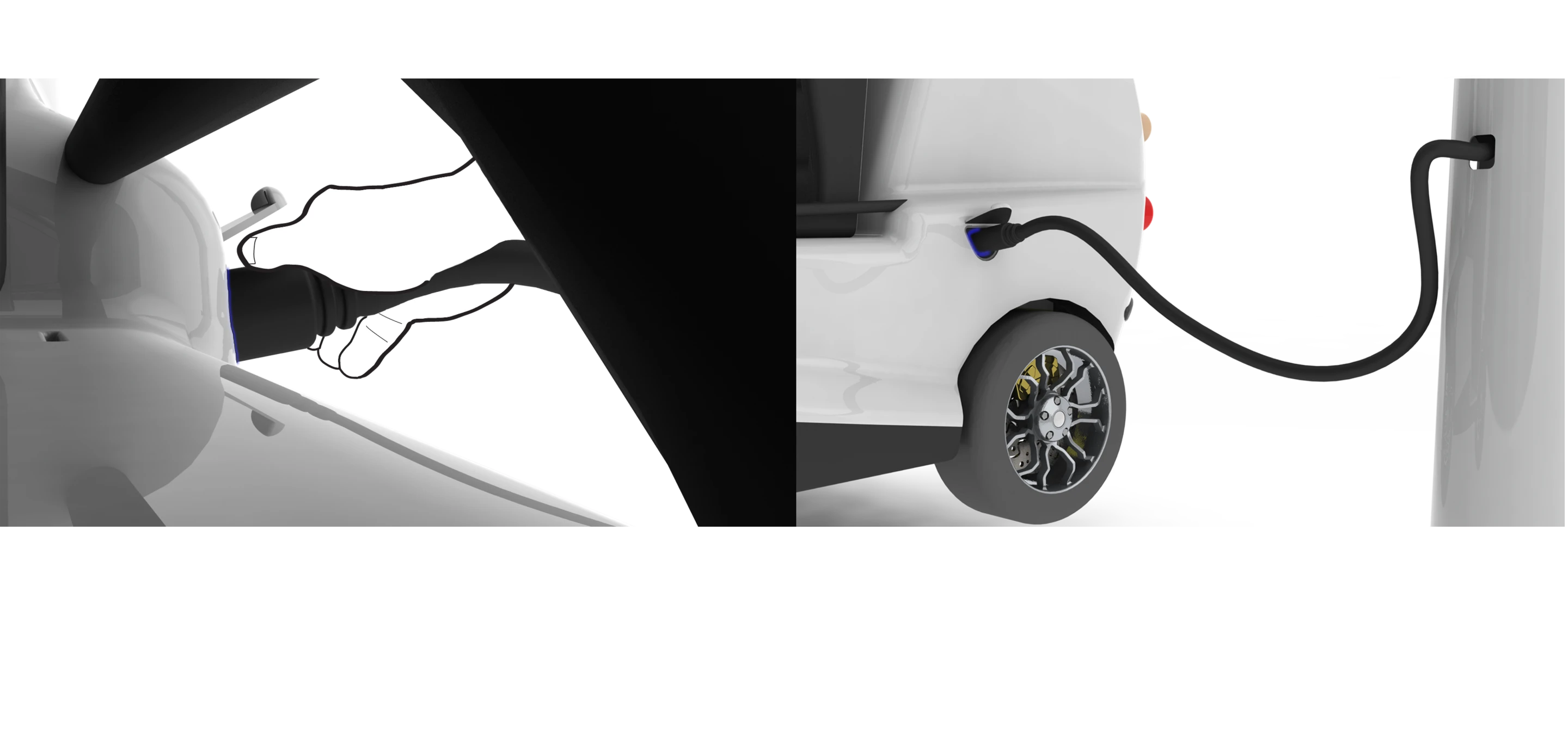 The designer proposes that vehicle's batteries get a quick top up from a solar charging station and get their main (probably overnight) charge from a 48V DC battery charger