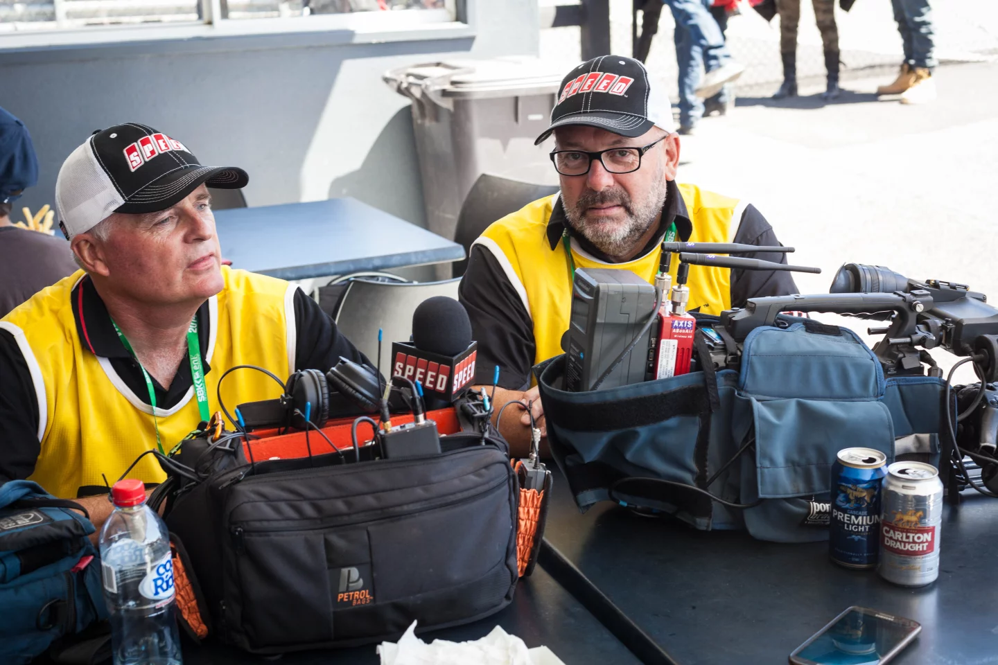 Tim Maloney and Peter Graham, Sound Recordist and Camera Operator for Speed TV