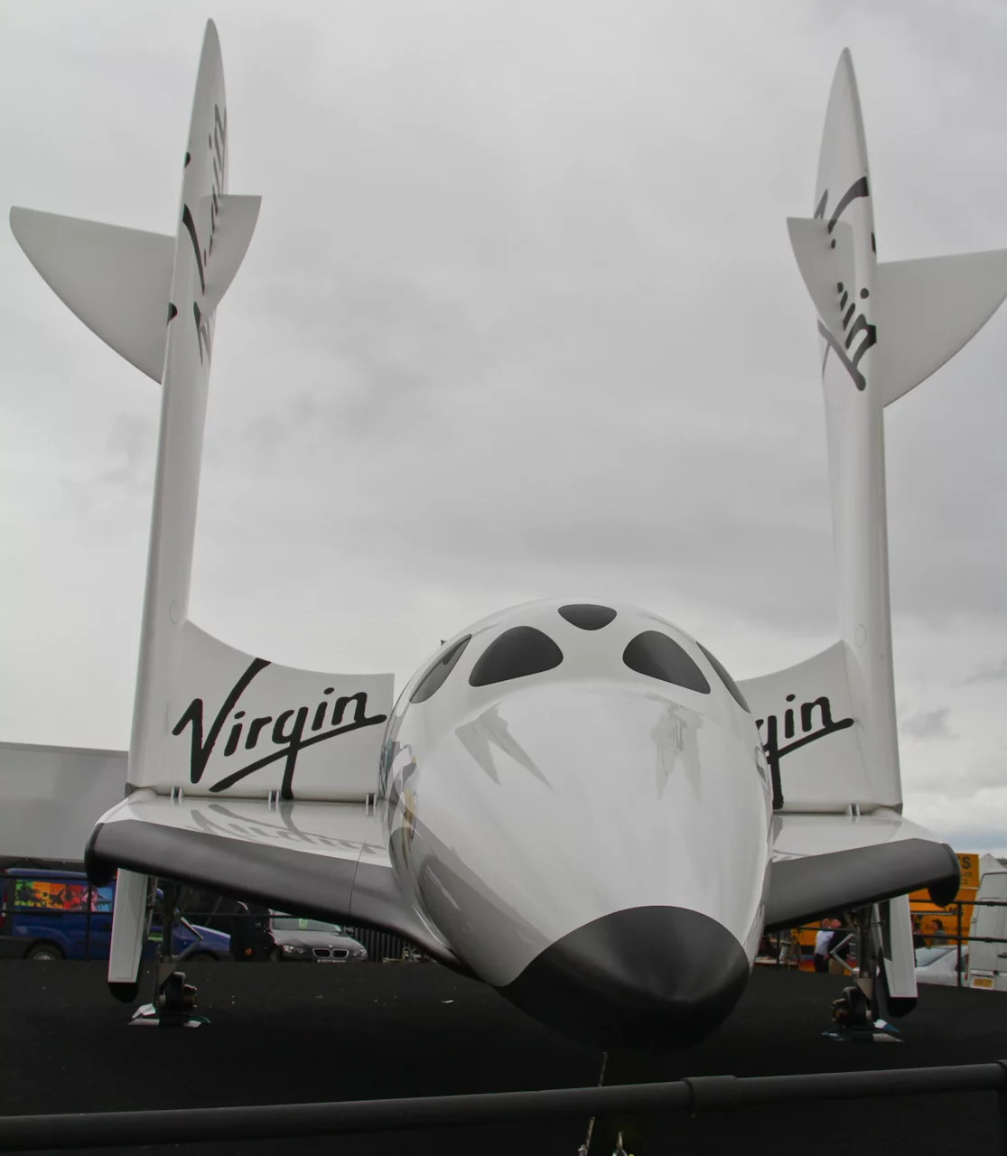 The SpaceShipTwo replica on display (Photo: Gizmag)