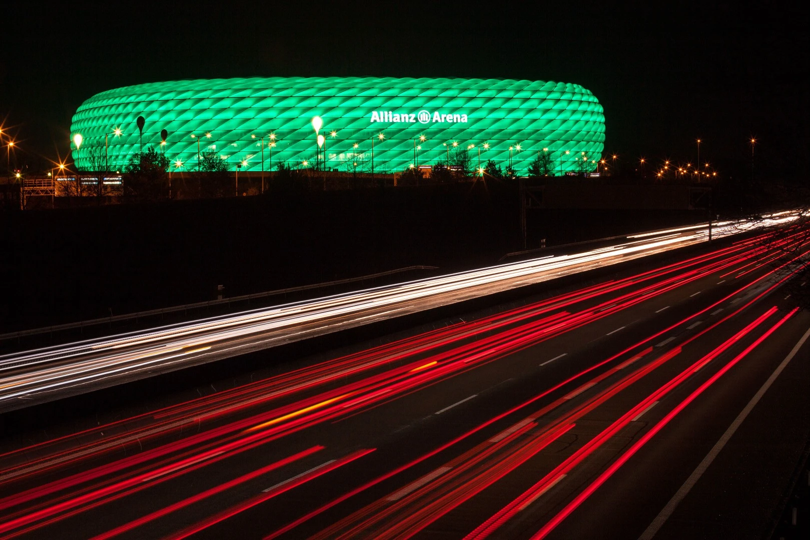 The LED façade can produce 16 million colors