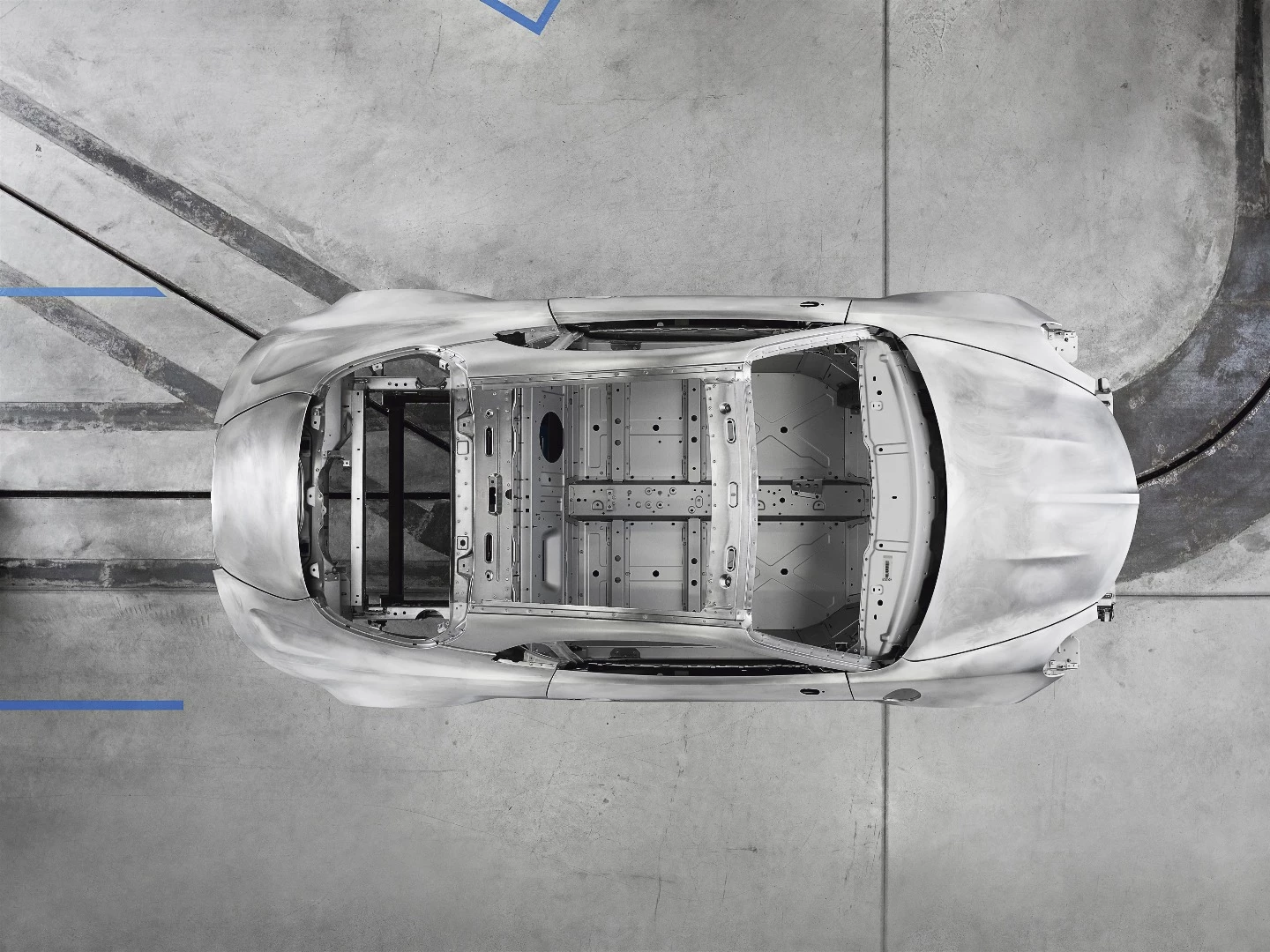 The aluminum chassis of the Alpine A110