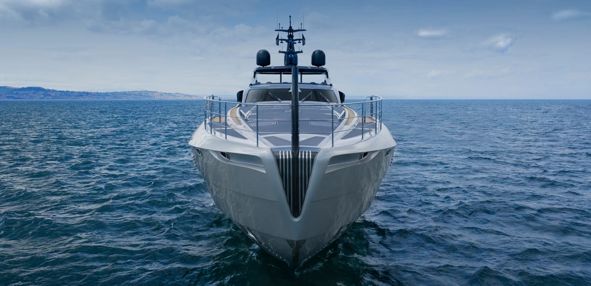 The Pershing 140 superyacht has maximum speed of 38 knots