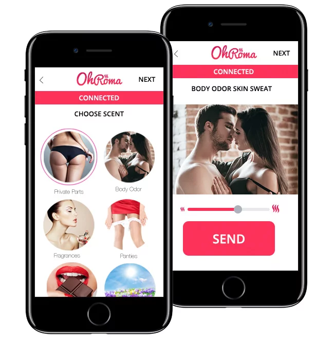 The OhRoma connects to a smartphone app via Bluetooth letting you trigger your desired odor at optimal moments