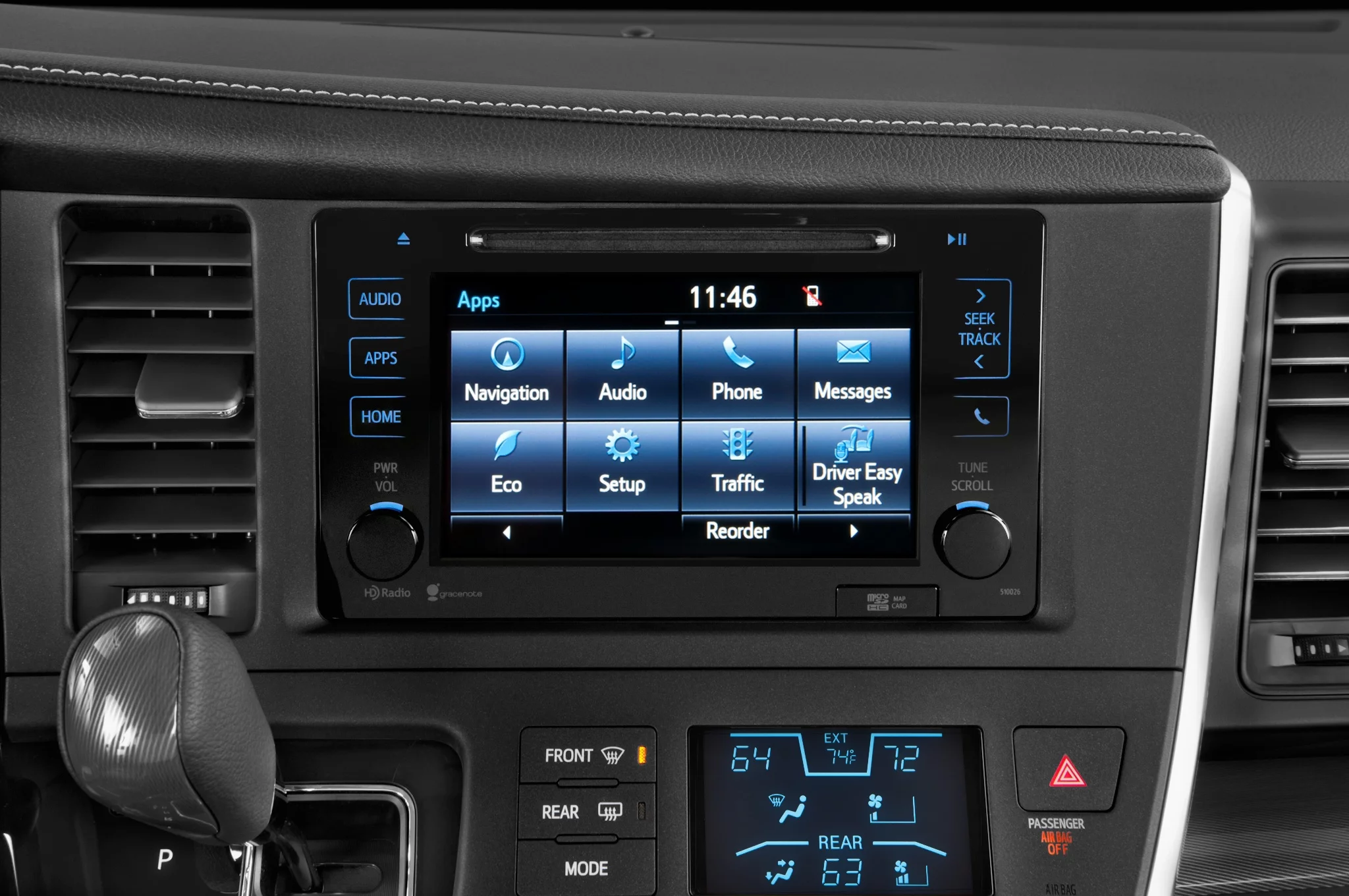 Driver Easy Speak is accessed via an optional touchscreen