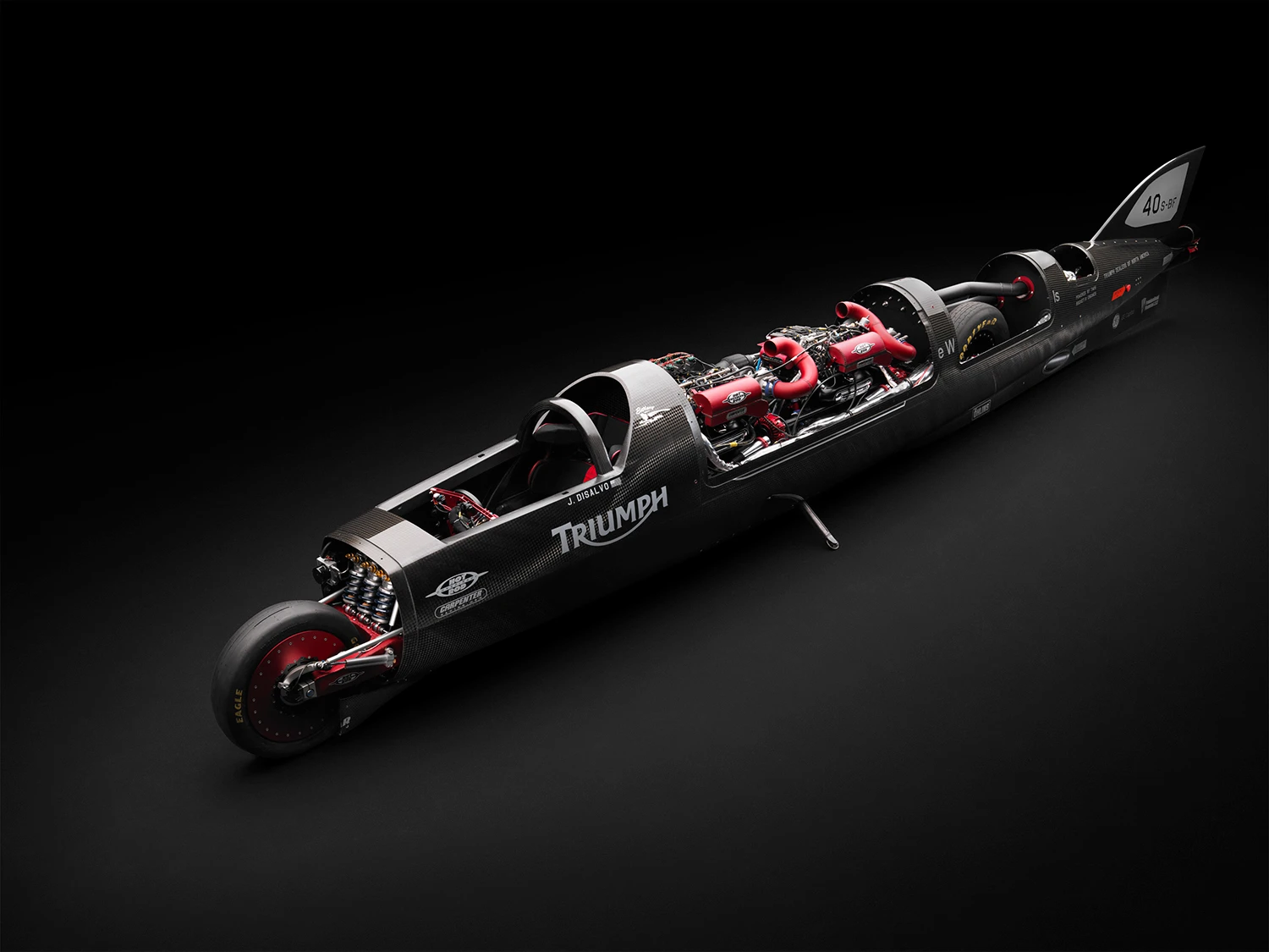 The Castrol Rocket features two turbocharged Triumph Rocket III engines producing a combined 1,000+ hp